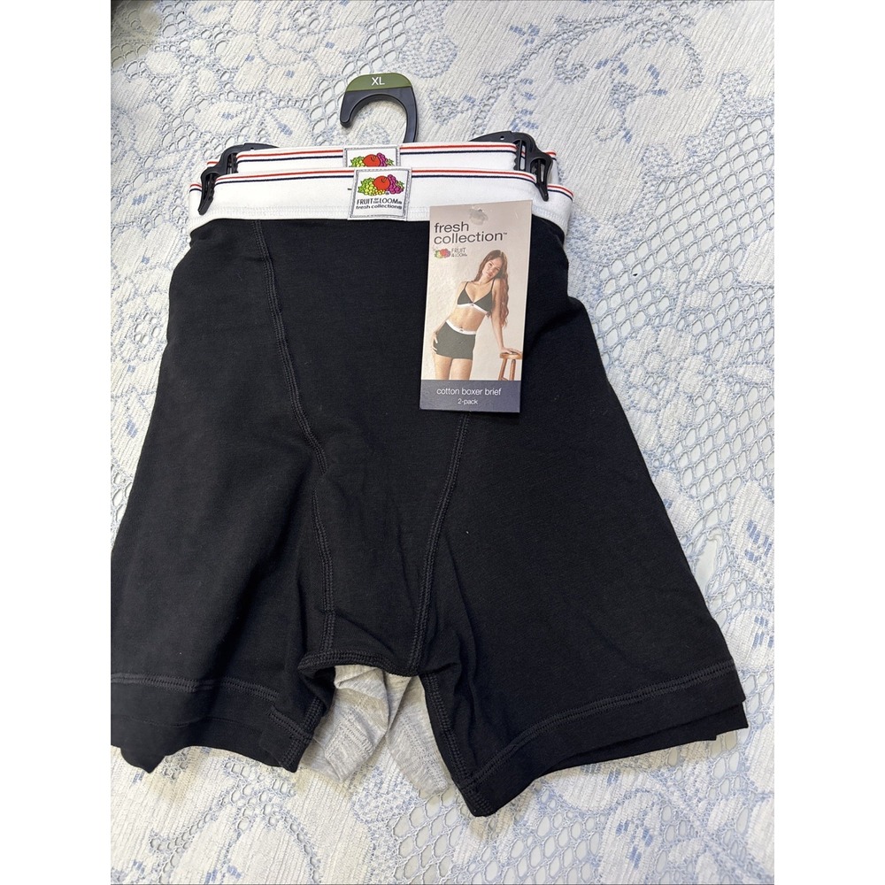 Fruit of the Loom ~ 2-Pair Womens Boxer Brief Underwear Panties Cotton Blend XL
